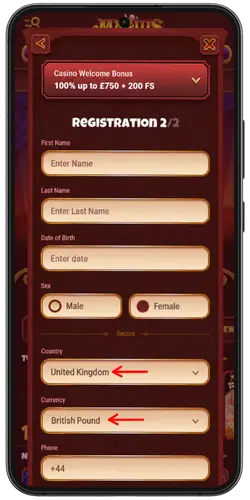 Magius Casino Choose Country And Currency