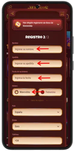 Magius Casino Confirmar fecha de nacimiento