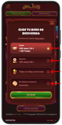 Magius Casino Reclame la Oferta de Bienvenida