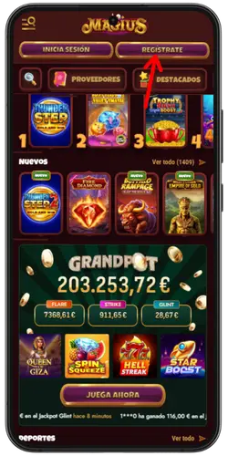 Magius Casino Seleccione Registro
